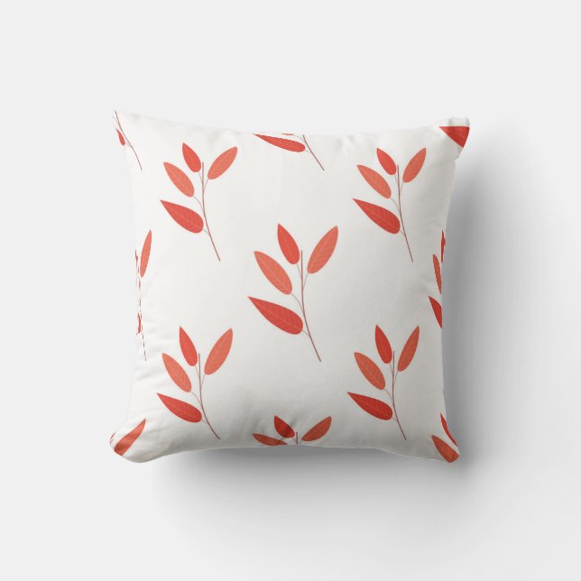 seamless botanical  simple pattern  with bright pl kissen (Vorderseite)