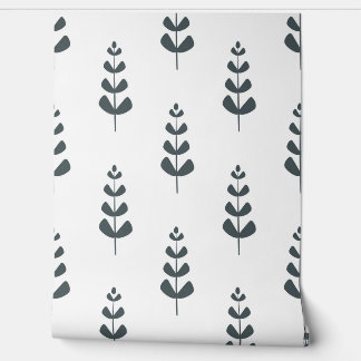 seamless botanical  simple pattern  with plants in tapete