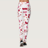 Seamless bright Cherry Bery Candy Lollipops süß Leggings (Rückseite)