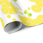 Seamless bright lemon slices candy lollipops sweet geschenkpapier (Rolleneckpunkt)