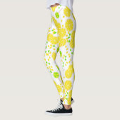 Seamless bright lemon slices candy lollipops sweet leggings (Links)