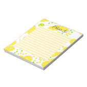 Seamless bright lemon slices candy lollipops sweet notizblock (Rotiert)