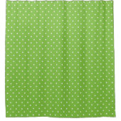 Seamless  bright lime polka dot pattern  duschvorhang (Vorderseite)