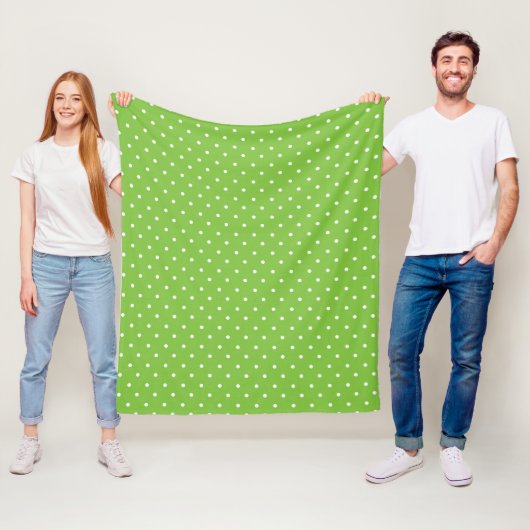 Seamless  bright lime polka dot pattern  fleecedecke (Beispiel)