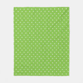 Seamless  bright lime polka dot pattern  fleecedecke (Vorderseite)