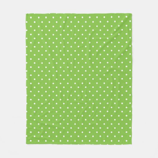 Seamless  bright lime polka dot pattern  fleecedecke (Vorderseite)