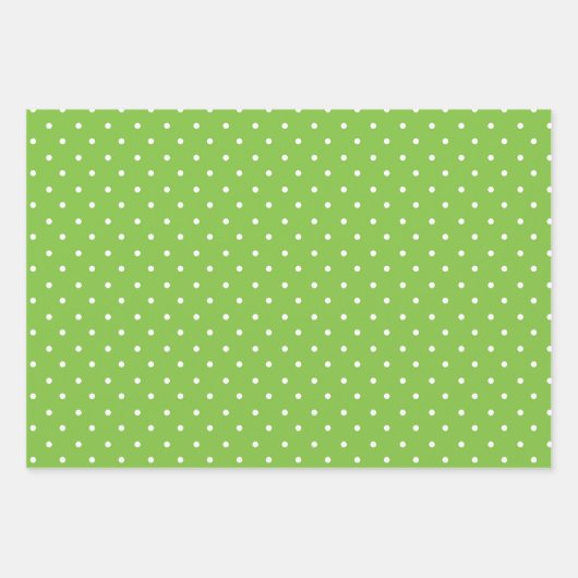 Seamless  bright lime polka dot pattern  geschenkpapier set (Vorderseite)