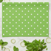 Seamless  bright lime polka dot pattern  geschirrtuch (Gefaltet)