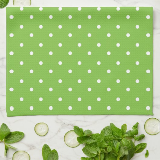 Seamless  bright lime polka dot pattern  geschirrtuch (Gefaltet)