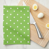 Seamless  bright lime polka dot pattern  geschirrtuch (Viertel Falte)