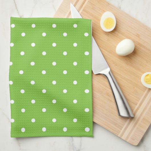 Seamless  bright lime polka dot pattern  geschirrtuch (Viertel Falte)