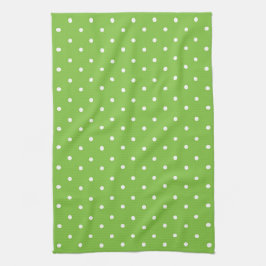 Seamless  bright lime polka dot pattern  geschirrtuch