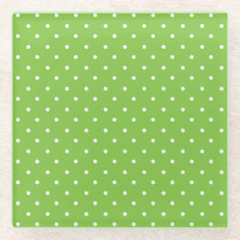 Seamless  bright lime polka dot pattern  glasuntersetzer