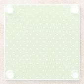Seamless  bright lime polka dot pattern  glasuntersetzer (Rückseite)
