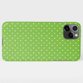 Seamless  bright lime polka dot pattern  iPhone hülle (Rückseite (Horizontal))