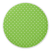 Seamless  bright lime polka dot pattern  keramikknauf (Vorderseite)
