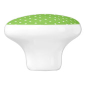 Seamless  bright lime polka dot pattern  keramikknauf (Seitenansicht)