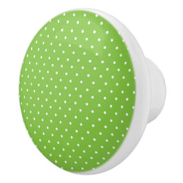 Seamless  bright lime polka dot pattern  keramikknauf