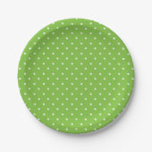 Seamless  bright lime polka dot pattern  pappteller (Vorderseite)