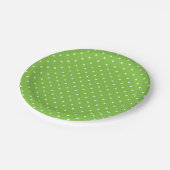 Seamless  bright lime polka dot pattern  pappteller (Schrägansicht)