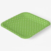 Seamless  bright lime polka dot pattern  pappteller (Gewinkelt)