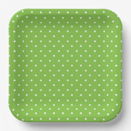 Seamless  bright lime polka dot pattern  pappteller