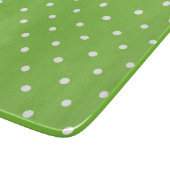Seamless  bright lime polka dot pattern  schneidebrett (Ecke)