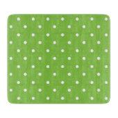 Seamless  bright lime polka dot pattern  schneidebrett (Vorderseite)