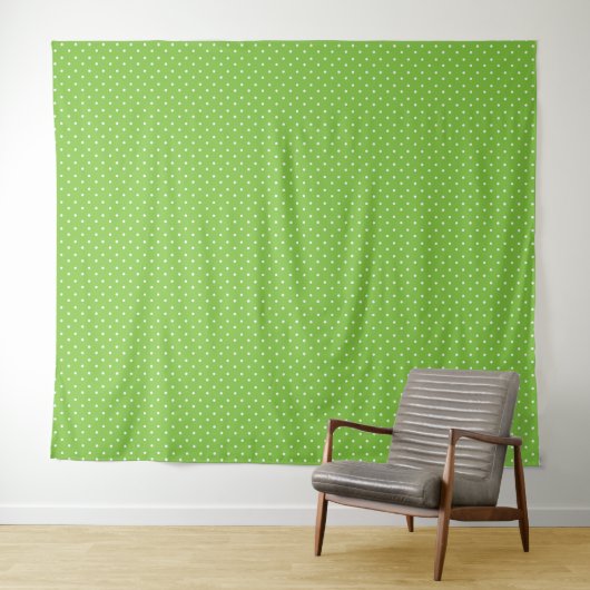Seamless  bright lime polka dot pattern  wandteppich (Beispiel (Horizontal))