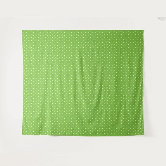 Seamless  bright lime polka dot pattern  wandteppich (Vorderseite (Horizontal))
