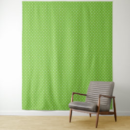 Seamless  bright lime polka dot pattern  wandteppich