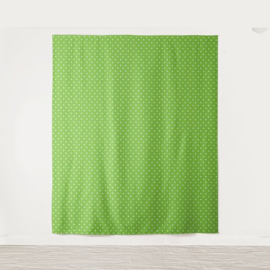 Seamless  bright lime polka dot pattern  wandteppich (Vorderseite)