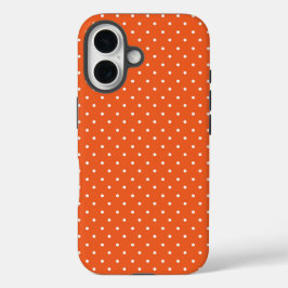 Seamless  bright orange background polka dot iPhone 16 hülle