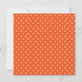 Seamless  bright orange background polka dot dankeskarte