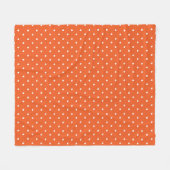 Seamless  bright orange background polka dot fleecedecke (Vorderseite (Horizontal))
