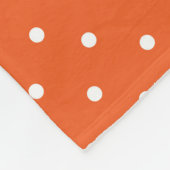 Seamless bright orange background polka dot fleecedecke (Ecke)