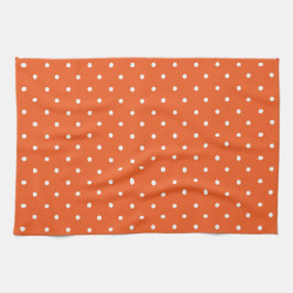 Seamless  bright orange background polka dot geschirrtuch