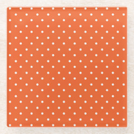 Seamless  bright orange background polka dot glasuntersetzer
