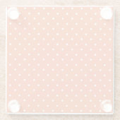 Seamless  bright orange background polka dot glasuntersetzer (Rückseite)