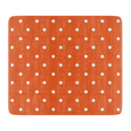 Seamless  bright orange background polka dot schneidebrett