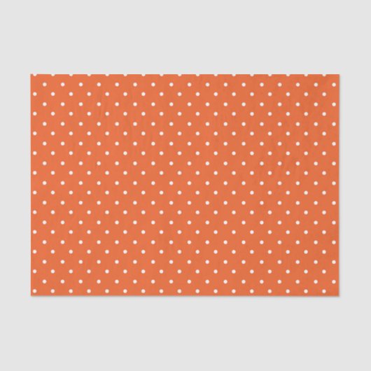 Seamless  bright orange background polka dot seidenpapier (Vorderseite)