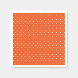 Seamless  bright orange background polka dot serviette