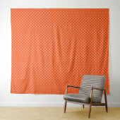 Seamless  bright orange background polka dot wandteppich (Beispiel (Horizontal))