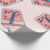 Seamless bright pattern bubble tea fruit summer dr geschenkpapier (Ecke)