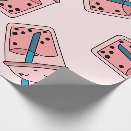 Seamless bright pattern bubble tea fruit summer dr geschenkpapier (Ecke)