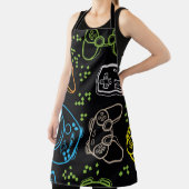Seamless bright pattern with joysticks. gaming coo schürze (InSitu)