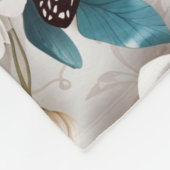 Seamless Butterfly & Blume Muster Elegantes Blumen Fleecedecke (Ecke)