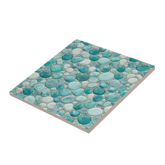 Seamless Ceramic Tile – Realistic 3D Pebble Design Fliese (Seite)