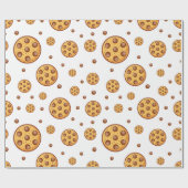 Seamless chocolate chip cookies pattern geschenkpapier (Flach)