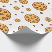 Seamless chocolate chip cookies pattern geschenkpapier (Ecke)